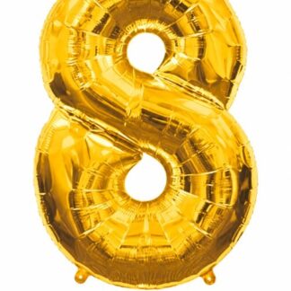 7 inch Number 8 Gold ספרה זהב x2