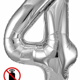 16 inch Number 4 Silver ספרה כסף x1