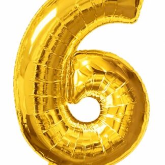 7 inch Number 6 Gold ספרה זהב x2