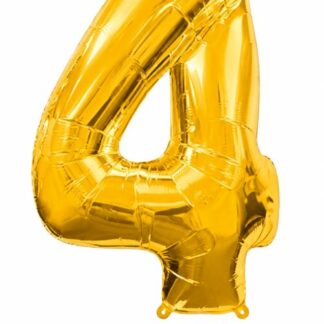 7 inch Number 4 Gold ספרה זהב x2