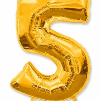 7 inch Number 5 Gold ספרה זהב x2