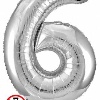 16 inch Number 6 Silver ספרה כסף x1