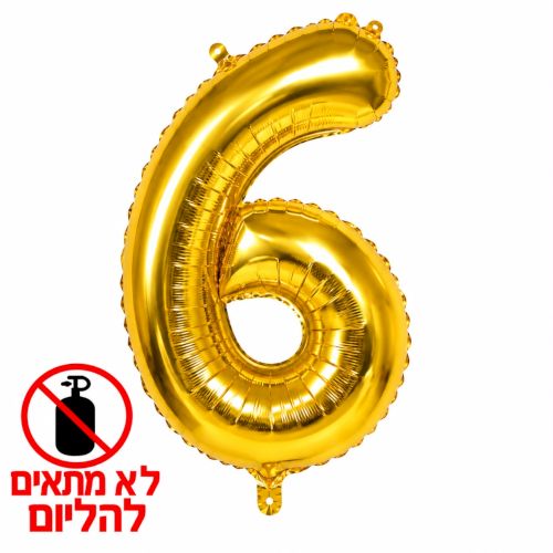 MN32 Number 6 gold ספרה זהב x1
