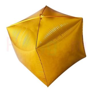 MC22 Cube balloon gold בלון קוביה זהב