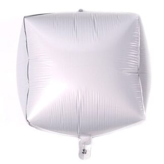 MC22 Cube balloon white בלון קוביה לבן x1