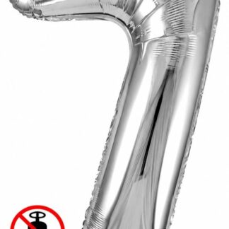 7 inch Number 7 Silver ספרה כסף x2