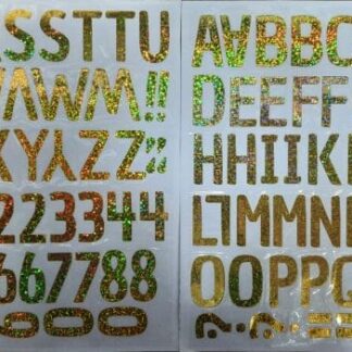 Alphabet Letters stikers english gold זהב ABC מדבקות x1