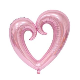 MH34 Big hole pink heart - לב ורוד גדול עם חור  חלול