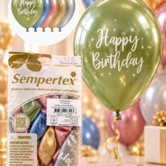 RSp12 Sempertex /900 Reflex Assorted HAPPY BIRTHDAY FANTASY רפלקס מעורב x12