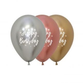 RSp05 Sempertex /968/970/981 Reflex Assorted HAPPY BIRTHDAY RADIANT מעורב הפי ברסדאי x12