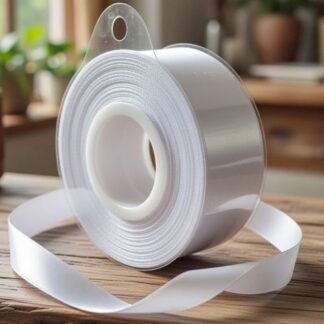 סרט סאטן לבן עובי 5 ס"מ 25 יארד x1 bp.