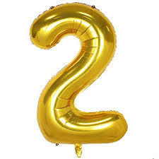 MN34 Number 2 Gold ספרה זהב x1