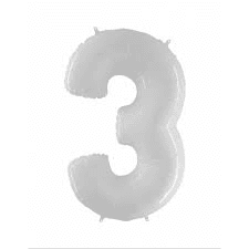 MN34 Number 3 White ספרה לבן x1