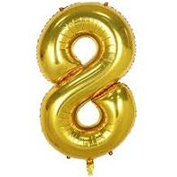 MN34 Number 8 Gold ספרה זהב x1