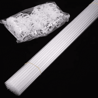 Strong Balloon Stick with cup 70cm  מקל ו רוזטה לבלון סיליקון 70ס"מ x50