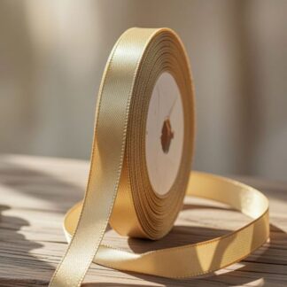 סרט סאטן  קרם עובי 1 ס"מ 25 יארד x1 bp.