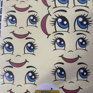 Eyes Stickers blue color מדבקות עיניים צבע כחול  x1