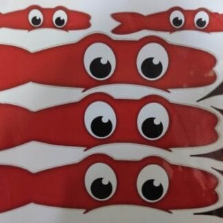 Eyes Stickers designed red מדבקות עיניים מעוצב אדום  x1