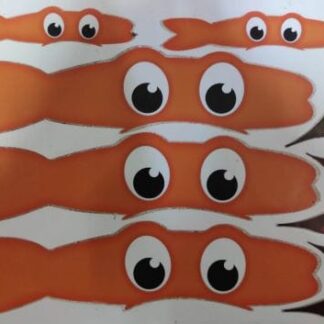 Eyes Stickers designed orange מדבקות עיניים מעוצב כתום  x1
