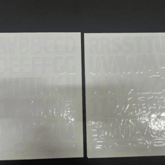 Alphabet Letters stickers english white לבן ABC מדבקות x1