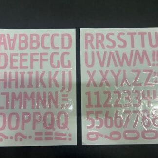 Alphabet Letters stickers english pink ורוד ABC מדבקות x1