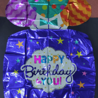 M34 Blue Happy birthday to you pillow מרובע כחול x1