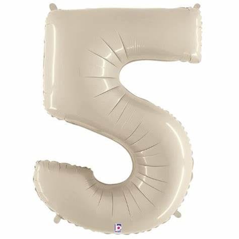 MN34 Number 5 White sand  ספרה צבע חול x1