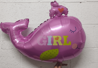 M30 Pink whale baby GIRL לוויתן ורוד בת x1