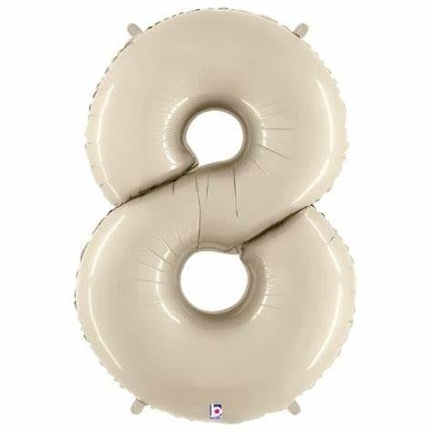 MN34 Number 8 White sand  ספרה צבע חול x1