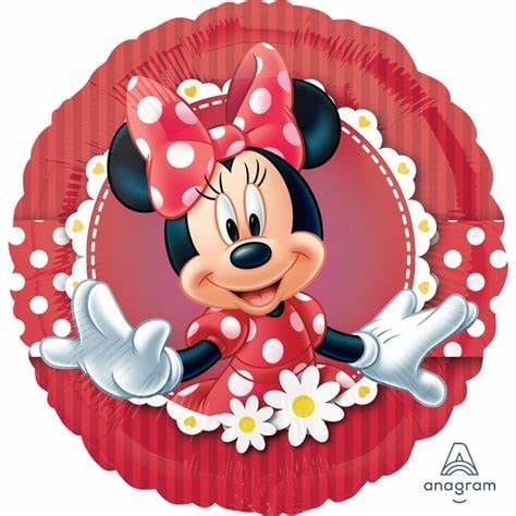 B18 Minnie Mouse dots מיילר עגול (מיני נקודות אדומה) bp.