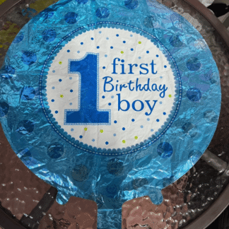 M18 Blue balloon "1 first birthday boy"
