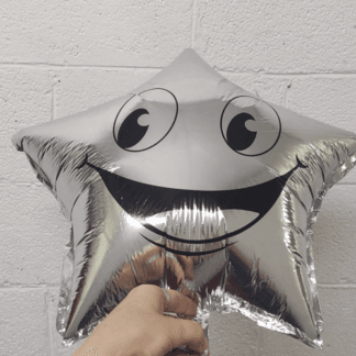 MS18 Smiling silver Star כוכב כסוף מחייך x1