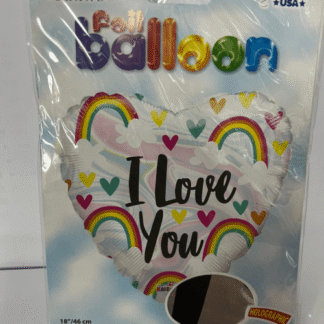 M18 I Love you מיילר לב עם קשתות בענן bp x1