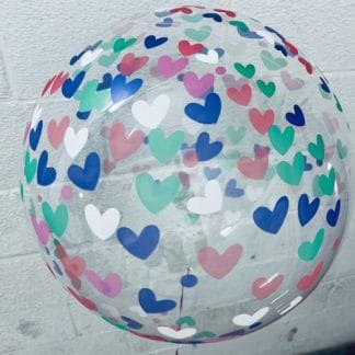 CB24 Bobo balloon Printed hearts balloon  בלון בובו עם הדפסה לבבות x1