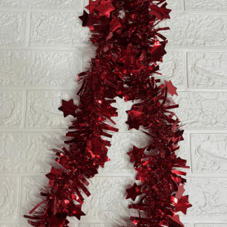 גירלנדה בצבע אדום כוכבים x1