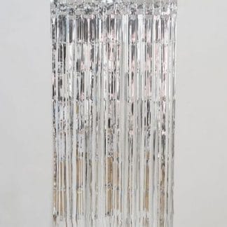 וילון פרנזים לקישוט בצבע כסף x1