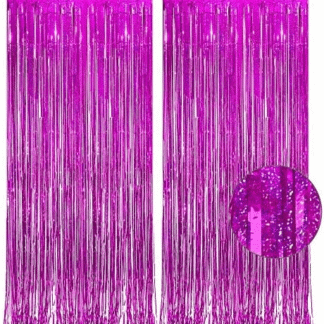 וילון פרנזים לקישוט בצבע סגול x1