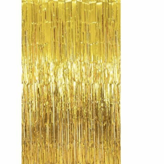 וילון פרנזים לקישוט בצבע gold x1