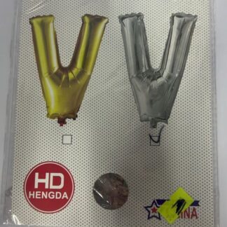 ML16 אות אנגלית V letter silver צבע כסף x1