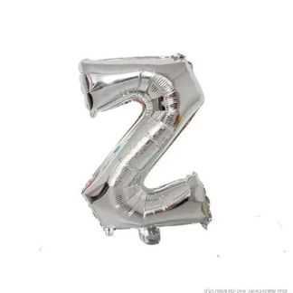 ML16 אות אנגלית Z letter silver צבע כסף x1