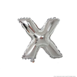 ML16 אות אנגלית X letter silver צבע כסף x1