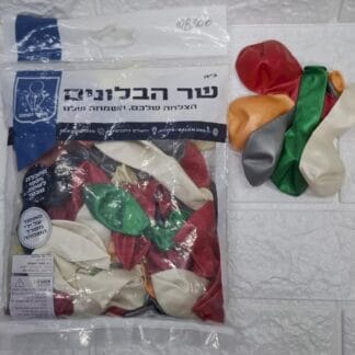 10" b300 pearly assorted שר הבלונים מעורב פנינה x50