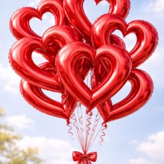 MH43 red heart hole לב חלול אדום חדש x1