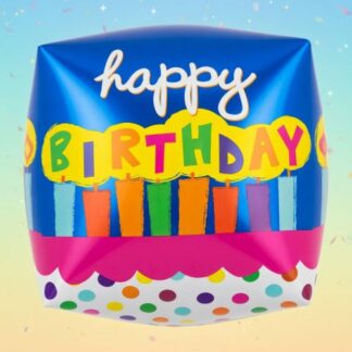 M30 Square balloon cube "Happy birthday"