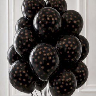RSp12 Sempertex /580 Metallic Black AO GOLDEN CONFETTI קונפטי זהב x12