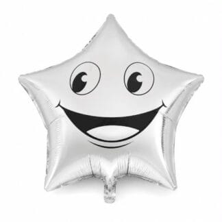 MS18 Smiling silver Star כוכב כסוף מחייך x1