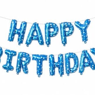 M16 Set blue stars Happy Birthday סט בלונים תכלת עם כוכבים x1